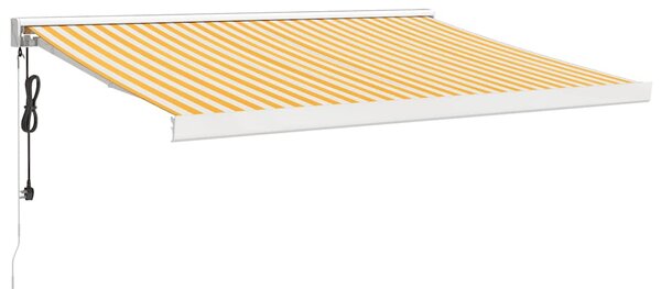 Tenda na uvlačenje žuto-bijela 3 x 2,5 m od tkanine i aluminija - Šarena / 3 x 2.5 m
