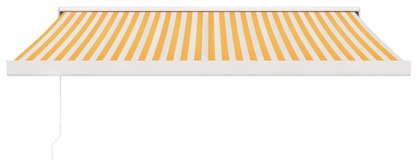 Tenda na uvlačenje žuto-bijela 3 x 2,5 m od tkanine i aluminija - Šarena / 3 x 2.5 m