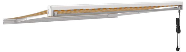 Tenda na uvlačenje žuto-bijela 3 x 2,5 m od tkanine i aluminija - Šarena / 3 x 2.5 m