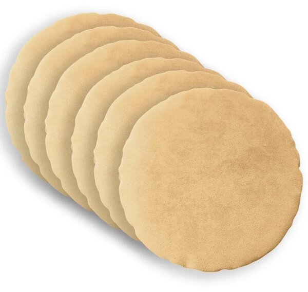 Presvlaka za jastuk 6 pcs HEERLEN Sivosmeđa Ø 30 cm Flanel - Sivosmeđa Ø 30 cm 6