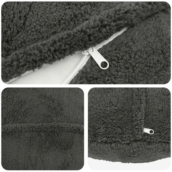 Presvlaka za jastuk 2 pcs HEERLEN Tamnosiva Ø 30 cm Bouclé - Tamnosiva Ø 30 cm 2