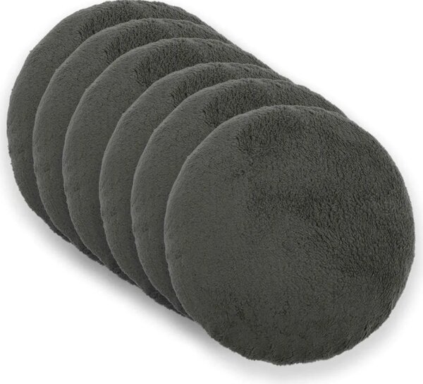 Presvlaka za jastuk 6 pcs HEERLEN Tamnosiva Ø 40 cm Bouclé - Tamnosiva Ø 40 cm 6