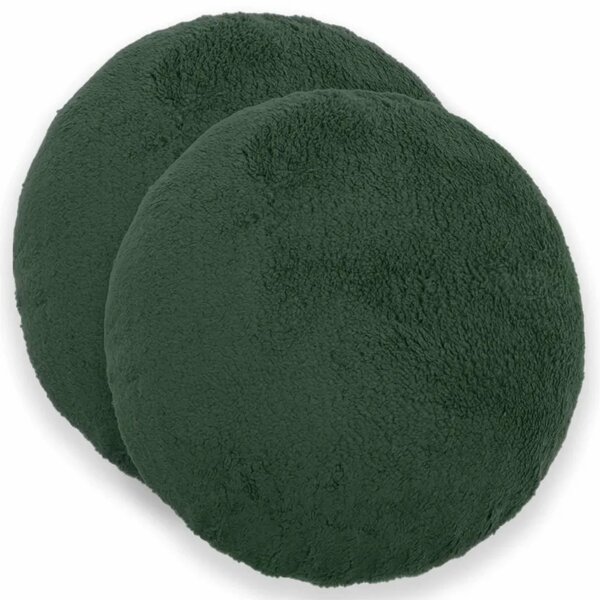 Presvlaka za jastuk 2 pcs HEERLEN Tamnozelena Ø 30 cm Bouclé - Tamnozelena Ø 30 cm 2