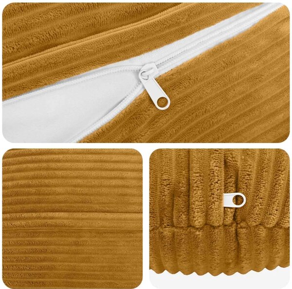 Presvlaka za jastuk 2 pcs HEERLEN Žuta Ø 30 cm Kord - Žuta Ø 30 cm 2