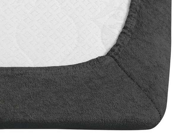 Fleecena napeta plahta MOLTON antracit 90 x 200 cm