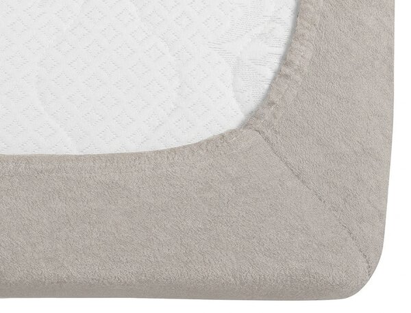 Fleecová napeta plahta MOLTON svijetlo siva 90 x 200 cm