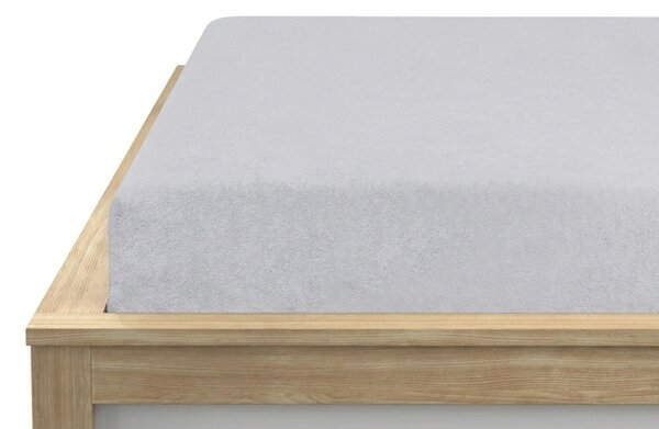 Napeta plahta od flisa MOLTON srebrna 90 x 200 cm