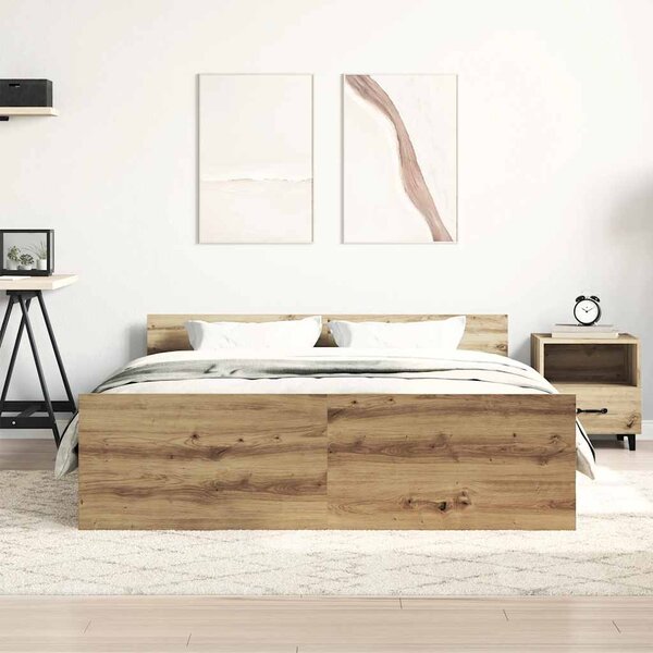 Okvir kreveta bez madraca 135x190 cm konstruirano drvo - Smeđa / 135 x 190 cm