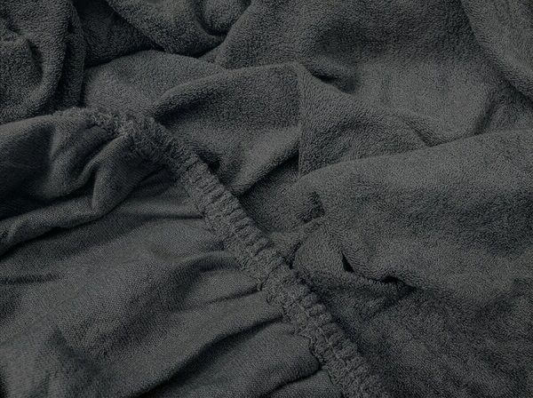 Fleecena napeta plahta MOLTON antracit 90 x 200 cm