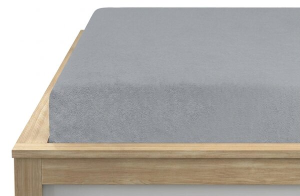 Flis napeta plahta MOLTON siva 90 x 200 cm
