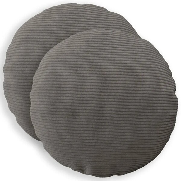 Presvlaka za jastuk 2 pcs HEERLEN Tamnosiva Ø 30 cm Kord - Tamnosiva Ø 30 cm 2