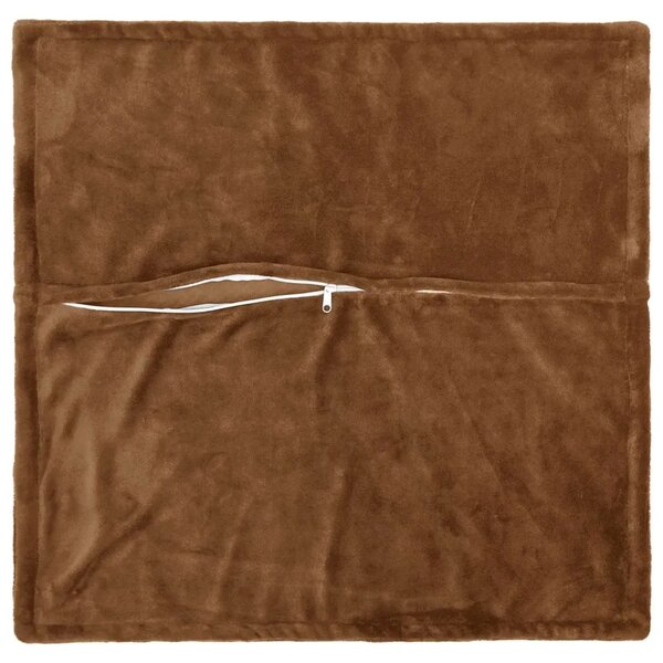 Presvlaka za jastuk 2 pcs HOUTEN Svijetlosmeđa 60 x 60 cm - Svjetlosmeđa 60 x 60 cm 2