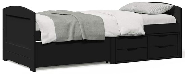 Dnevni krevet s 5 ladica bez madraca "IRUN" crni 90x200 cm - Crna / N/A