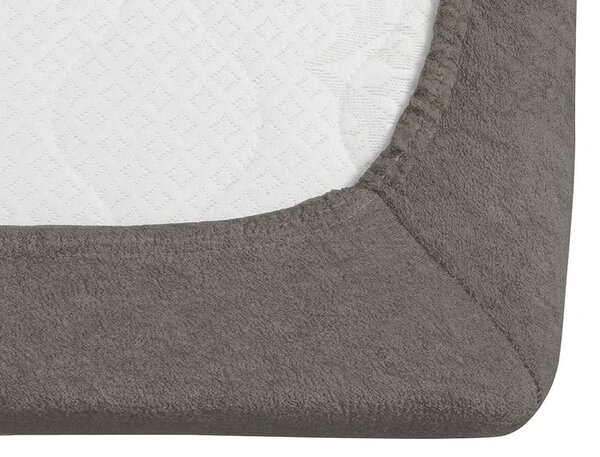 Fleecova napeta plahta MOLTON tamno siva 90 x 200 cm