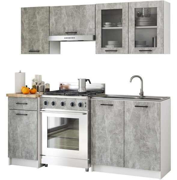 Kuhinjski set 180 cm Ozara B (beton)