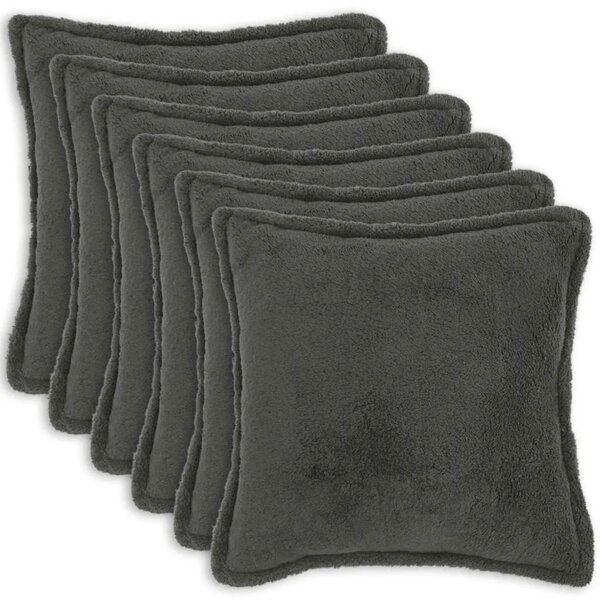 Presvlaka za jastuk 6 pcs HOUTEN Tamnosiva 60 x 60 cm Bouclé - Tamnosiva 60 x 60 cm 6