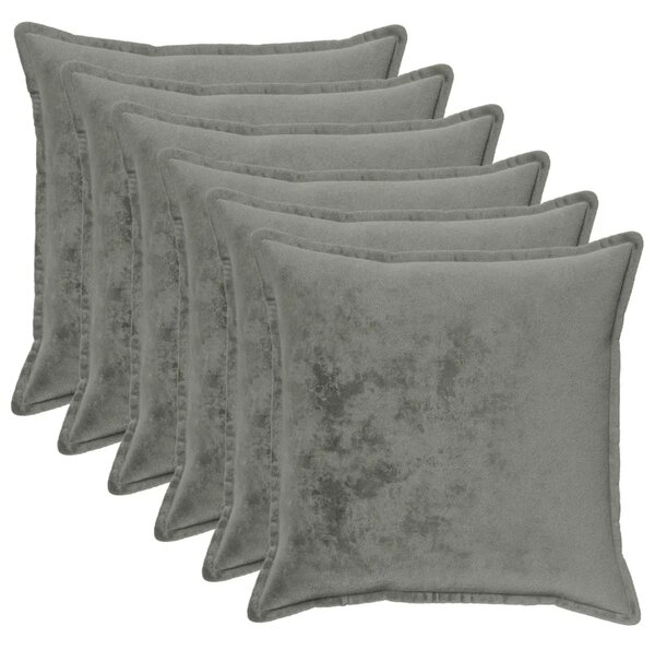 Presvlaka za jastuk 6 pcs HOUTEN Tamnosiva 60 x 60 cm Flanel - Tamnosiva 60 x 60 cm 6