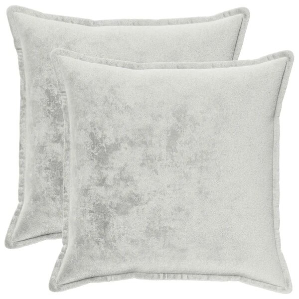Presvlaka za jastuk 2 pcs HOUTEN Svjetlosiva 55 x 55 cm Flanel - Svjetlosiva 55 x 55 cm 2