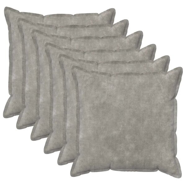 Presvlaka za jastuk 6 pcs HOUTEN Svjetlosiva 55 x 55 cm - Svjetlosiva 55 x 55 cm 6