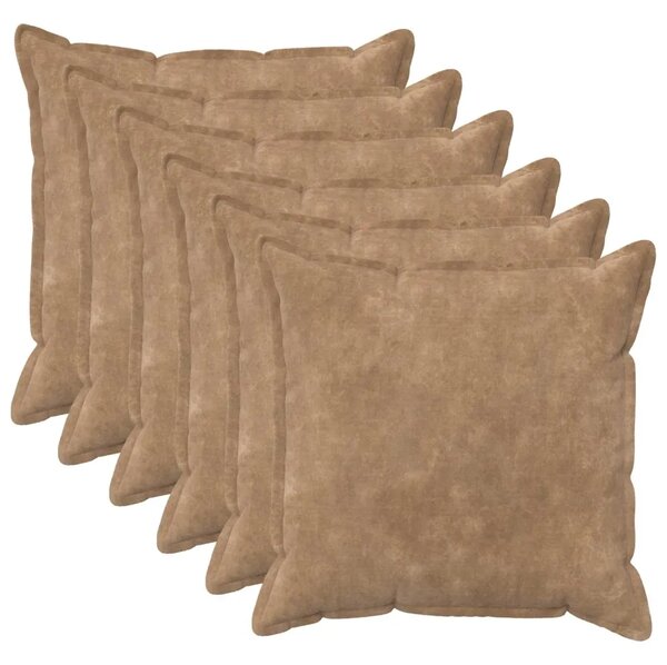 Presvlaka za jastuk 6 pcs HOUTEN Sivosmeđa 55 x 55 cm - Sivosmeđa 55 x 55 cm 6