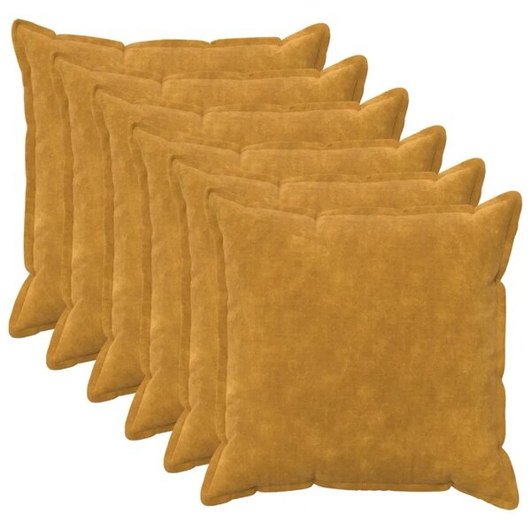Presvlaka za jastuk 6 pcs HOUTEN Žuta 55 x 55 cm - Žuta 55 x 55 cm 6
