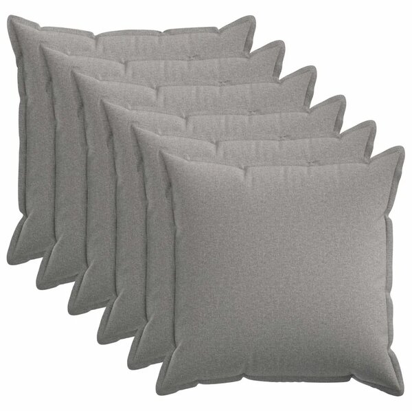 Presvlaka za jastuk 6 pcs HOUTEN Oblačnosiva 55 x 55 cm - Siva tkanina oblak 55 x 55 cm 6