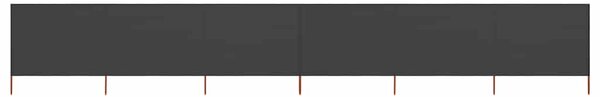 Vjetrobran sa 6 panela od tkanine 800 x 160 cm antracit - Antracitno siva / 800 x 160 cm