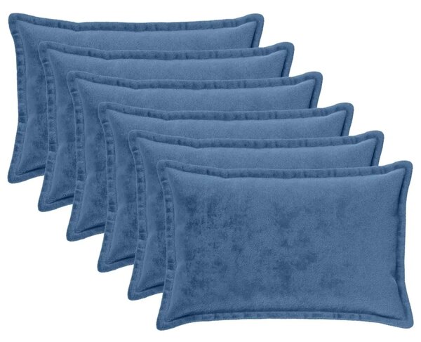 Presvlaka za jastuk 6 pcs HOUTEN Svjetloplava 50 x 80 cm Flanel - Svjetloplava 50 x 80 cm 6