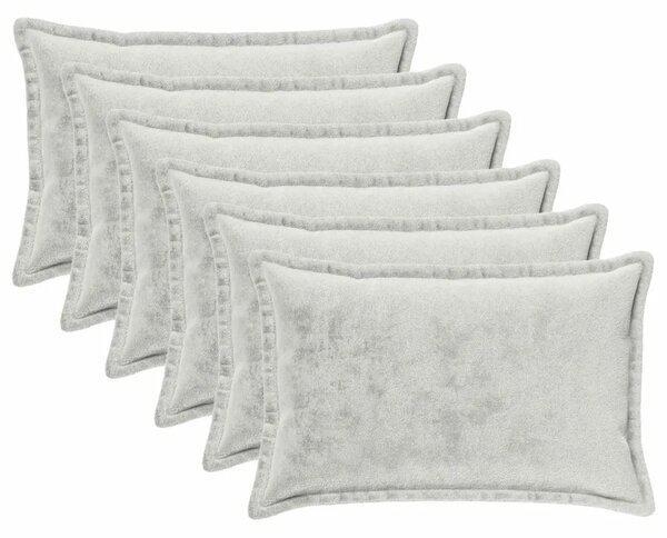 Presvlaka za jastuk 6 pcs HOUTEN Svjetlosiva 50 x 80 cm Flanel - Svjetlosiva 50 x 80 cm 6