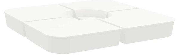 4-dijelni set suncobrana za križni suncobran 100 kg PP - Bijela / N/A