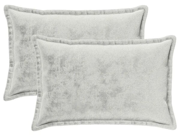 Presvlaka za jastuk 2 pcs HOUTEN Svjetlosiva 50 x 80 cm Flanel - Svjetlosiva 50 x 80 cm 2