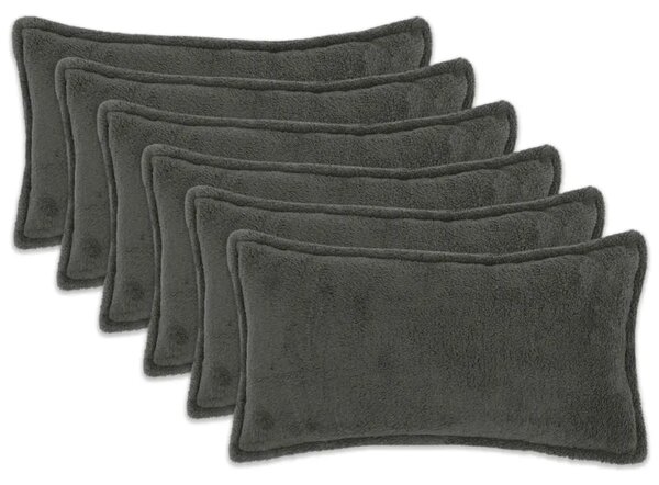 Presvlaka za jastuk 6 pcs HOUTEN Tamnosiva 40 x 80 cm Bouclé - Tamnosiva 40 x 80 cm 6