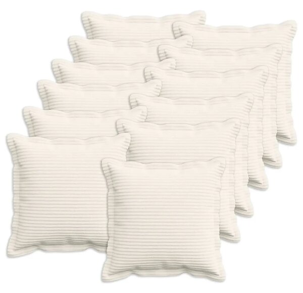 Presvlaka za jastuk 12 kom. HOUTEN Krem 50 x 50 cm Kord - Krem 50 x 50 cm 12