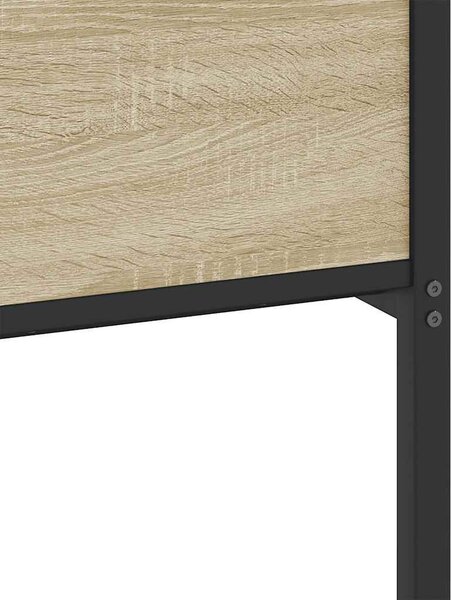 Metalni okvir kreveta bez madraca boja hrasta sonome 193x201 cm - Smeđa / 193 x 201 cm
