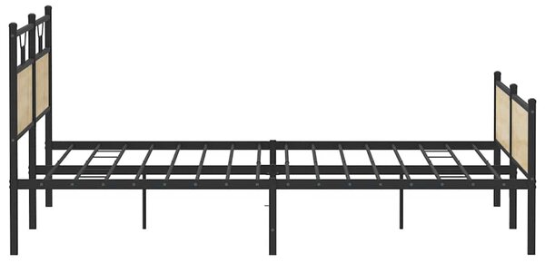 Metalni okvir kreveta bez madraca boja hrasta sonome 193x201 cm - Smeđa / 193 x 201 cm