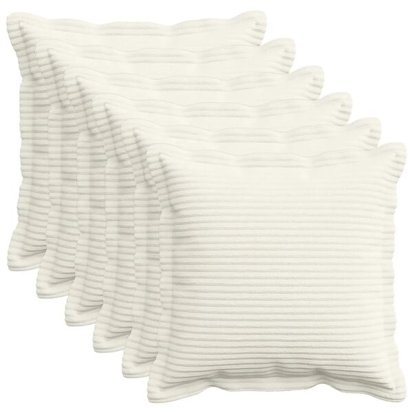 Presvlaka za jastuk 6 kom. HOUTEN Krem 35 x 35 cm Kord - Krem 35 x 35 cm 6