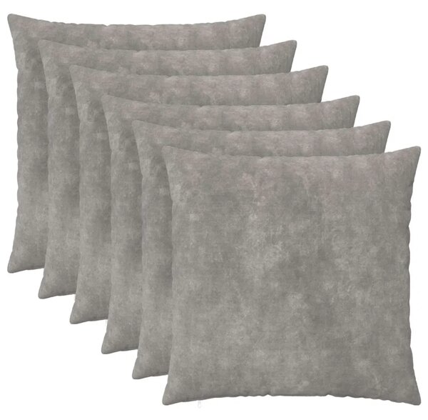 Presvlaka za jastuk 6 pcs HEERLEN Svjetlosiva 55 x 55 cm - Svjetlosiva 55 x 55 cm 6