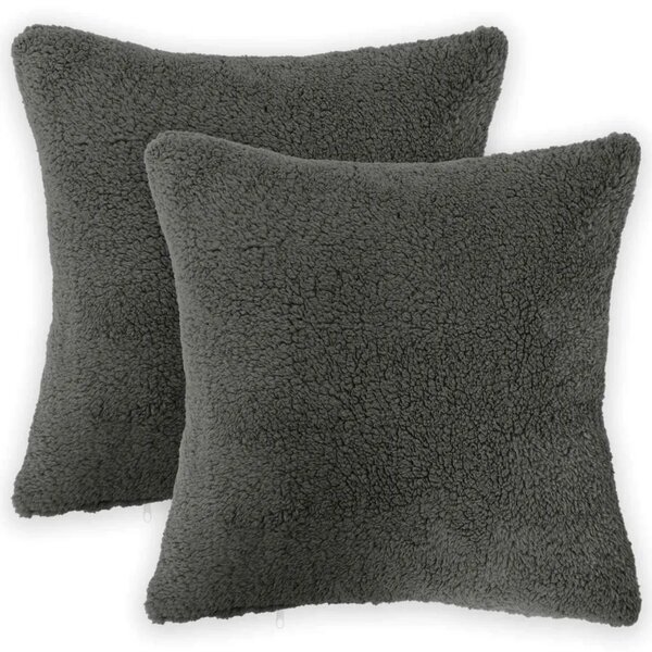 Presvlaka za jastuk 2 pcs HEERLEN Tamnosiva 30 x 30 cm Bouclé - Tamnosiva 30 x 30 cm 2