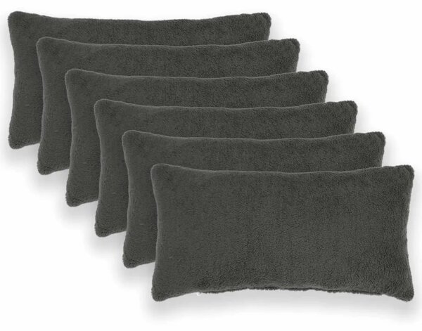 Presvlaka za jastuk 6 kom. HEERLEN Tamnosiva 40 x 80 cm Bouclé - Tamnosiva 40 x 80 cm 6