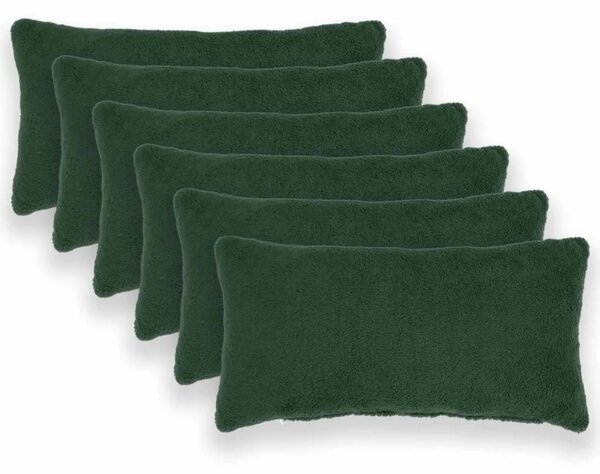 Presvlaka za jastuk 6 pcs HEERLEN Tamnozelena 40 x 80 cm Bouclé - Tamnozelena 40 x 80 cm 6