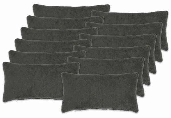 Presvlaka za jastuk 12 pcs HEERLEN Tamnosiva 40 x 80 cm Bouclé - Tamnosiva 40 x 80 cm 12