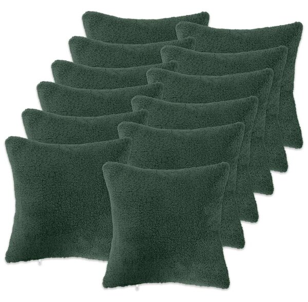 Presvlaka za jastuk 12 pcs HEERLEN Tamnozelena 40 x 40 cm - Tamnozelena 40 x 40 cm 12