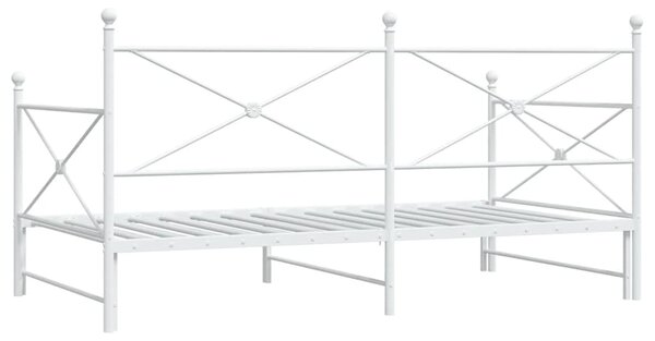 Krevet na rasklapanje bez madraca bijeli 107x203 cm čelik - Bijela / 107 x 203 cm