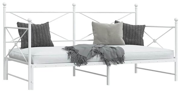 Krevet na rasklapanje bez madraca bijeli 107x203 cm čelik - Bijela / 107 x 203 cm
