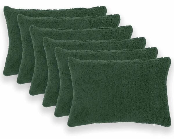 Presvlaka za jastuk 6 pcs HEERLEN Tamnozelena 30 x 50 cm Bouclé - Tamnozelena 30 x 50 cm 6