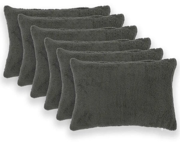 Presvlaka za jastuk 6 pcs HEERLEN Tamnosiva 30 x 50 cm Bouclé - Tamnosiva 30 x 50 cm 6