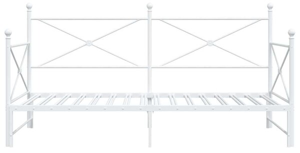 Krevet na rasklapanje bez madraca bijeli 107x203 cm čelik - Bijela / 107 x 203 cm