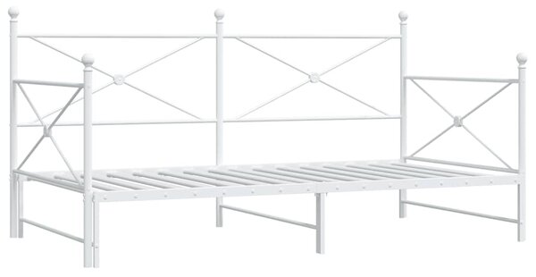 Krevet na rasklapanje bez madraca bijeli 107x203 cm čelik - Bijela / 107 x 203 cm