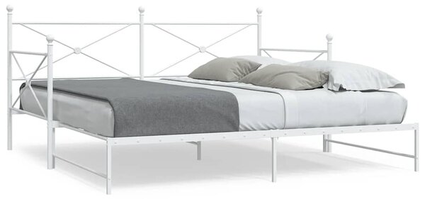 Krevet na rasklapanje bez madraca bijeli 107x203 cm čelik - Bijela / 107 x 203 cm