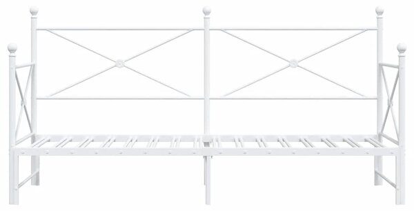 Krevet na rasklapanje bez madraca bijeli 75x190 cm čelik - Bijela / 75 x 190 cm